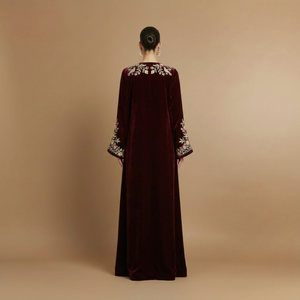 कढ़ाई अबाया वेववेट बाया 2026 हॉट बिक्री दुबई लक्जरी मुस्लिम महिलाओं के लिए मामूली फैशन और प्रार्थना - Product Image 3