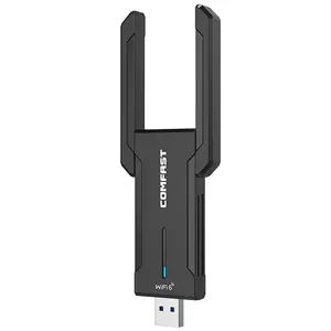 NEWFAST AX5400 WiFi 6 Adapter, AX5400Mbps WiFi 6E Tri-Band Gigabit Speed E-Sports Wireless Adapter für Gaming PC, USB 3.0 WiFi D.