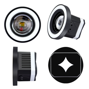 Phare avant à anneau halo LED bicolore Angel Eye 15W 40W 4000Lm P68 étanche, projecteur antibrouillard, lumière stroboscopique - Product Image 5