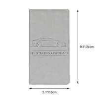 Porte-documents de voiture portable en cuir PU personnalisé, léger, pour permis de conduire