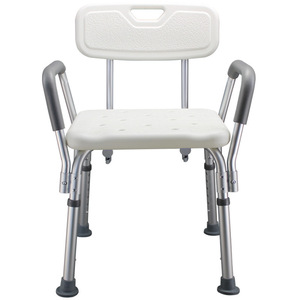 Chaise de douche Yihe en alliage d'aluminium, hauteur réglable, avec accoudoirs et dossier, équipement de sécurité pour salle de bain pour personnes âgées - Product Image 4