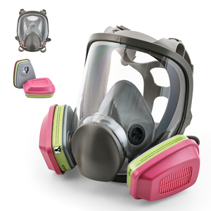 Full Face <strong>Respirator</strong> <strong>Mask</strong> with Dual Cartridge Filters Industrial Gas <strong>Mask</strong> Anti Dust <strong>Chemical</strong> Protection Safety <strong>Mask</strong> Reusable - Product Image 1