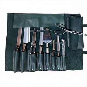 Sac de Chef en Cuir Véritable Robuste Anti-Odeur Léger et Durable pour Couteaux, Étui de Voyage Culinaire avec Poches pour Ustensiles de Cuisine - Product Image 1