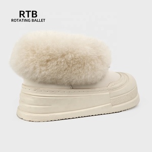 Minimalist Wind Low Top Gritty Leather <strong>Uggs</strong> Non slip Rubber Soles with Velvet High Thermal Wool Inside Boots - Product Image 3