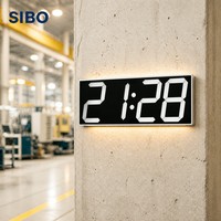 Reloj de Pared Digital LED WiFi de 6 Pulgadas, Sincronización de Hora de Red NTP, Cuenta Regresiva de 4 Dígitos, Cronómetro, 30 Alarmas, Salida de Relé