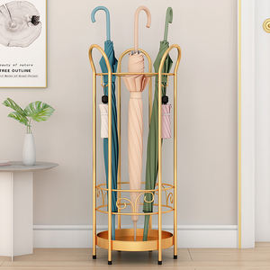 Étagère de rangement parapluie en acier inoxydable, couleur or, 80 cm, suspension de porte - Product Image 4