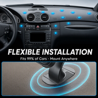 360 °   Support de téléphone magnétique rotatif pour voiture, adhésif pour tableau de bord et grille d'aération, universel 4,7-7,2 pouces, OEM, vente en gros