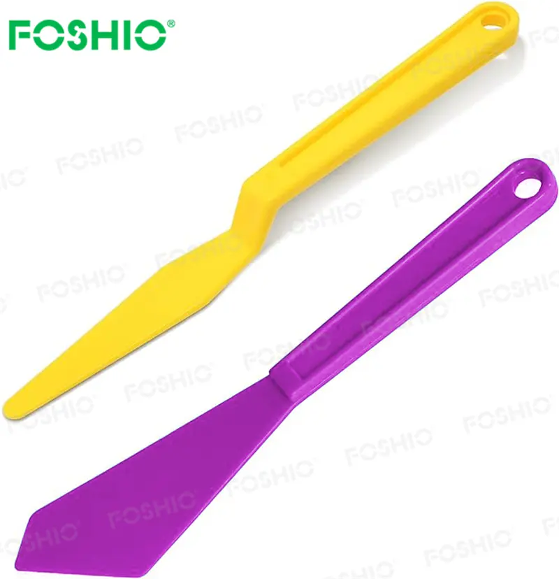 Foshio Customize Window Tint Tools Triangle Corner High Quality Long Handle Shank Blue Chisel Squeegee