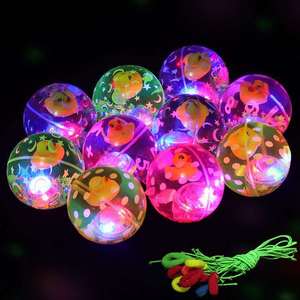 Superb Foil Ribbon Elastic Ball with Gold Wire Sparkling Crystals Glowing Christmas Advertising Toy - Product Image 3