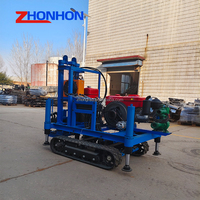 Petite plateforme de forage DTH portable, foreuse de puits d'eau, plateforme de forage de puits d'eau sur chenilles à moteur diesel pour l'agriculture