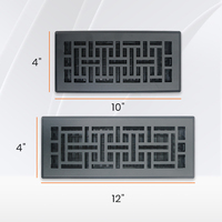 Grille de ventilation au sol en acier épais avec registre à registre de fermeture, plusieurs finitions, cache de ventilation métallique pour la ventilation résidentielle