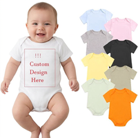 Prix d'Usine Body Bébé Nouveau-né Garçon Fille Blanc Uni 100% Coton Manches Courtes Respirant Combinaison Grenouillère pour Bébé