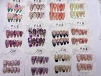 JIAZHIMU Vente en gros Nouveaux faux ongles faits main à presser, style français, design 3D, couverture complète, forme bec de canard