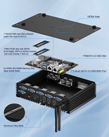 Hystou Intel Core I5-4200U Mini PC Industri Prosesor Dual-Core Dukungan Suhu Luas (-20C 60C) Win11 SSD+HDD
