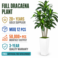 Plante artificielle Dracaena en gros, faux arbre de maïs, verdure décorative avec pot, pour restaurants, centres commerciaux, salles d'exposition