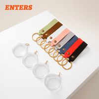Porte-clés cadre photo transparent en acrylique DIY 35 mm, 100 ensembles de matériaux vierges, 8 couleurs au choix, personnalisation d'image, porte-clés