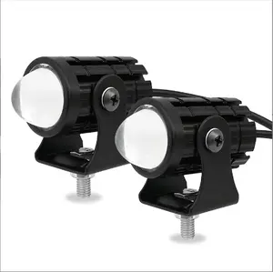 12-80V nova chegada mini levou luz dupla cor moto alta baixo feixe luzes auxiliares holofotes luzes led para motocicleta