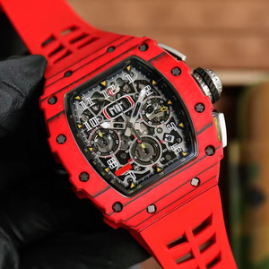 Reloj Mecánico Tonneau de Fibra de Carbono para Hombre, Diseño 2026, Cristal de Zafiro, Cronógrafo de Alta Calidad - Product Image 3