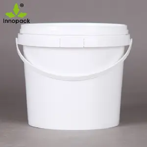 Cubo de agua de plástico, cubos de plástico de 1 galón, tambor de plástico transparente, tambor de PP de calidad alimentaria de 2,5 litros, contenedor HDPE