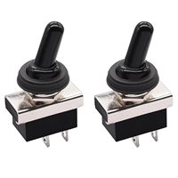 Interrupteur à bascule 12V ON/OFF 25A 2 broches 2 positions SPST avec couvercle étanche pour voiture KN3D-101