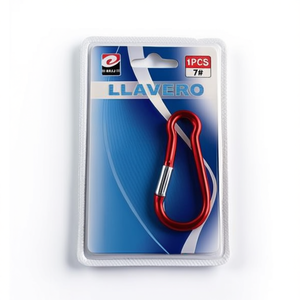 Mnj Llavero Carabiner 7# Red Aluminum Keychain 1Pcs Pack - Product Image 2