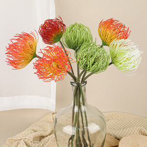 <span class=keywords><strong>Flor</strong></span> Artificial de Protea con Tacto Real y Tallo Acolchado para Decoración de Salones de Boda, Arreglo Floral con Protea, Garra de Cangrejo y Crisantemo - Product Image 4