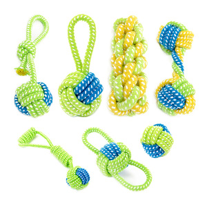 Hoopet Jouet à mâcher pour chien en corde, balle en coton nouée, fournitures pour animaux de compagnie d'intérieur, 40g - Product Image 5