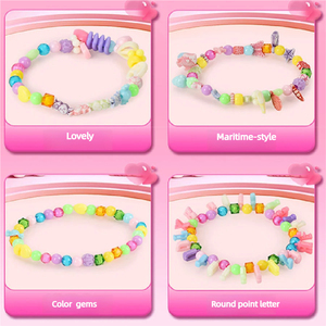 Kit Artigianali per Bambine: Gioielli Intrecciati, Giocattoli di Moda, Corda Elastica Intrecciata, Braccialetti Fai-da-Te, Collane, Regali per Feste di Compleanno, Giocattoli Educativi - Product Image 6
