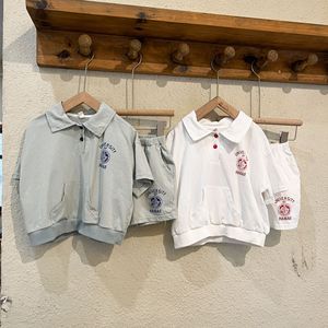Imprimé deux pièces pour garçons vêtements amples tenue pour enfants à la mode bébé été T-Shirt Shorts garçons ensemble de vêtements - Product Image 5