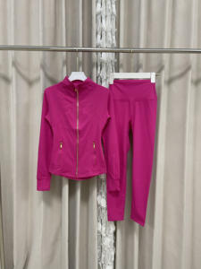 Ensemble <span class=keywords><strong>de</strong></span> yoga respirant et élégant pour <span class=keywords><strong>femme</strong></span>, 2 pièces, avec fermeture éclair, tenue <span class=keywords><strong>de</strong></span> <span class=keywords><strong>sport</strong></span> ajustée - Product Image 1