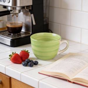 Tazas <span class=keywords><strong>de</strong></span> Cerámica Multiusos HARVIT con Diseño <span class=keywords><strong>de</strong></span> Zebra Pintado a Mano, Base Plana y Asa, Origen Henan - Product Image 3