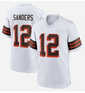 Maillot de football américain de haute qualité pour hommes Cleveland 2 SANDERS City, vêtements de sport, chemise brodée, maillot personnalisable - Product Image 6