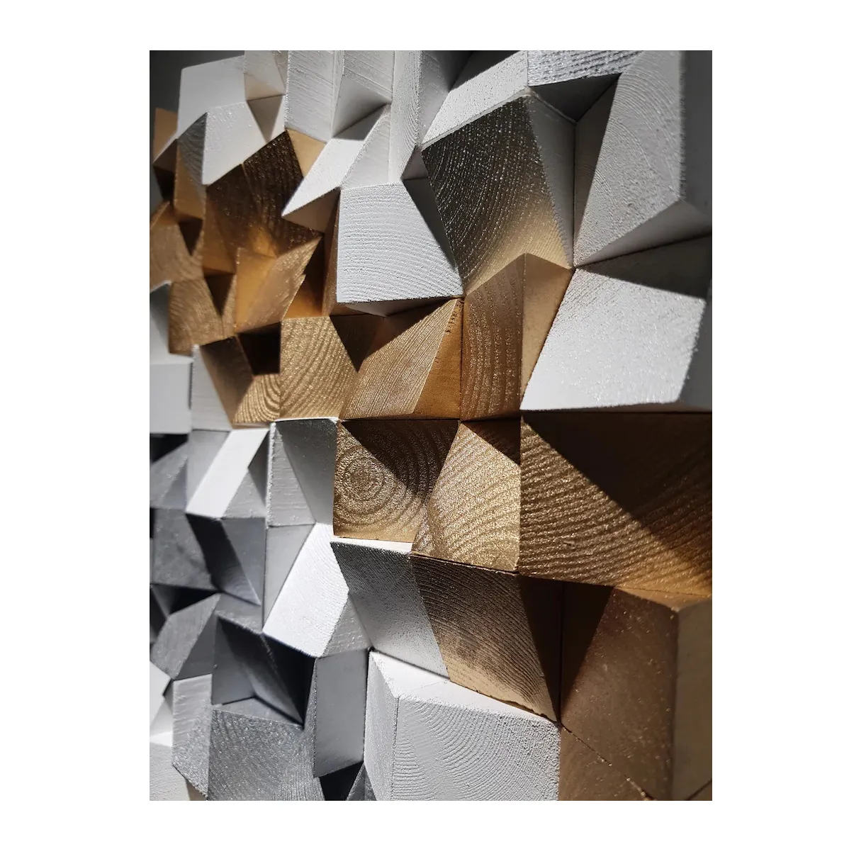 Paneles de madera para decoración de pared, 3d escultura artística, mosaico, cubos de madera