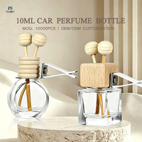 Bouteille de parfum vide pour grille d'aération de voiture, vente en gros, bouteille de parfum pour voiture avec bouchon en bois, personnalisable, 10 ml, rechargeable, OEM