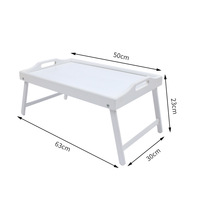 Plateau de table de lit en bambou pliable de couleur naturelle noir blanc personnalisé en gros plateau de service de nourriture avec pieds