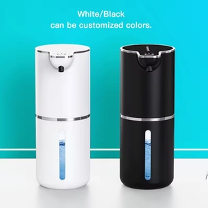 เครื่องจ่ายสบู่เหลวอัตโนมัติสีดำแบบ USB ติดผนัง ไม่ต้องสัมผัส สำหรับแชมพู เจลอาบน้ำ ใช้ในครัวเรือน - Product Image 3