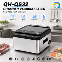 Machine de mise sous vide alimentaire à chambre QH-QS32 commerciale 100 kPa 220 W avec double fil de scellage pour scellage continu