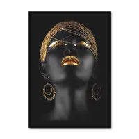Art African Digital Printing Low Moq Art Black Beautiful African Woman Wall Decoration Painting