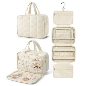 Organizador de Joyas, Bolsa de Maquillaje Acolchada, Bolsa de Aseo Colgante para Viajes, para Artículos de Aseo - Product Image 1