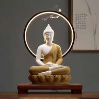 Statue de Bouddha en céramique Feng Shui, Bouddha Tathagata Sakyamuni antique du Fujian, effet patiné, pour décoration de salon ou de véranda