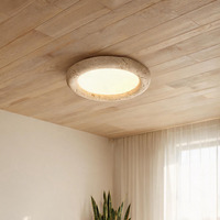 Plafonnier encastré en pierre naturelle, lampe de plafond LED ronde moderne pour chambre à coucher, couloir, hôtel