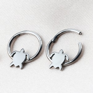 Yarasa şekilli arayüzü açılış kapanış burun Piercing takı mükemmel boyut günlük aşınma titanyum burun Piercing takı - Product Image 2