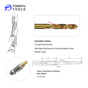 Broca Helicoidal Variable con Punta Rompevirutas Tipo W y H HSS <span class=keywords><strong>para</strong></span> <span class=keywords><strong>Metal</strong></span>, con Rompevirutas, en Caja Roja - Product Image 2