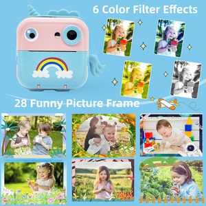 Kamera Video anak-anak Digital HD dengan Sensor pencitraan CMOS cetak termal instan dan fungsi Filter tambahan - Product Image 2