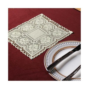Nordic Style Lace Table Mat <b>Square</b> Polyester Washable Home Decorative Use - Product Image 4