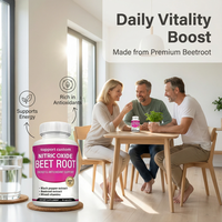 Capsules de Betterave Végétaliennes en Gros, Comprimés d'Extrait de Betterave pour Adultes, Soutien Quotidien pour la Santé Intestinale et Cardiaque, Énergie, OEM