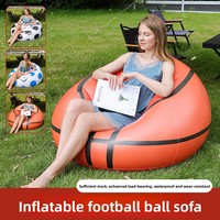 Fauteuil gonflable pliable en PVC écologique imperméable en forme de ballon de football pour le camping et l'extérieur
