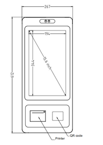 OEM 15 21 27 pollici supporto da pavimento a parete montabile Touchscreen tutto in un chiosco con Qr Code <span class=keywords><strong>Scanner</strong></span> <span class=keywords><strong>stampante</strong></span> per auto pagamento - Product Image 5