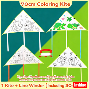 Kit de fabrication de cerfs-volants pour enfants - Peintures sûres et non toxiques, tous les outils inclus, idéal pour les jeux en plein air et le développement des compétences - Product Image 2