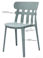 Chaise de salle à manger moderne en plastique, design ergonomique empilable et imperméable, idéale pour appartements et dortoirs, mobilier de maison – Vente directe usine